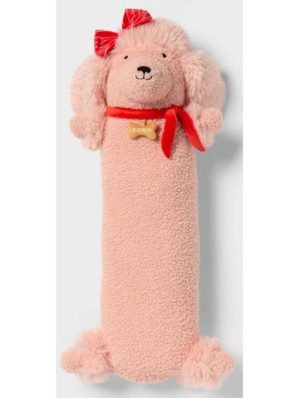 Pillowfort Pink Poodle Plush Bow & Bone Tag 23" Weighted Stuffed Animal Anxiety